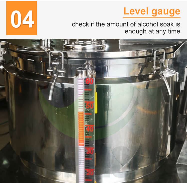 extraction centrifuge level gauge