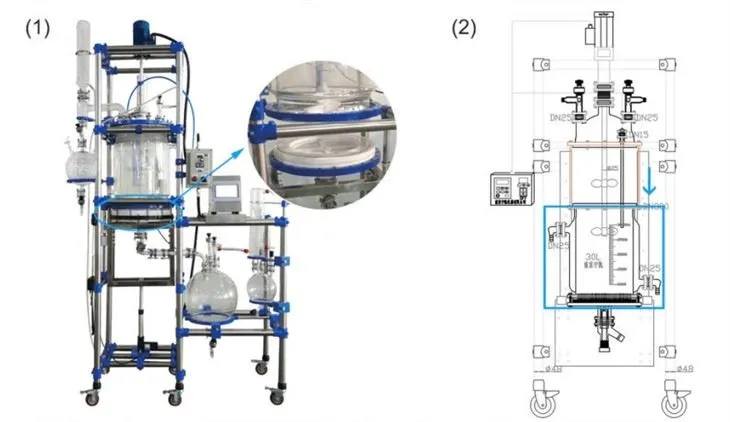 Downward Open Jacketed Reactor Customize